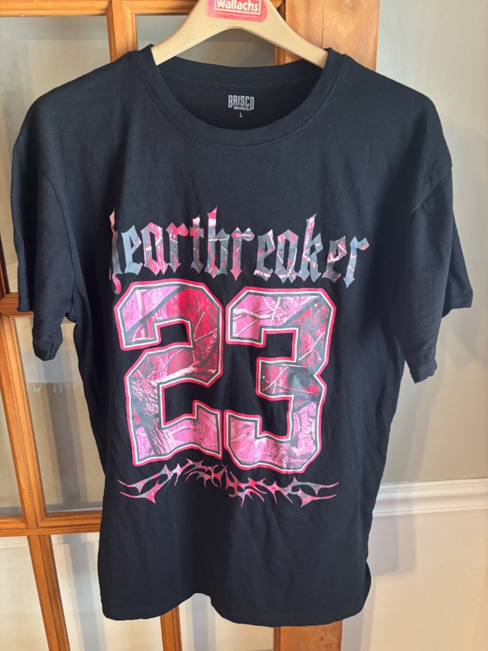 Brisco Brands Short Sleeve Tee Black/Pink SZ: L
